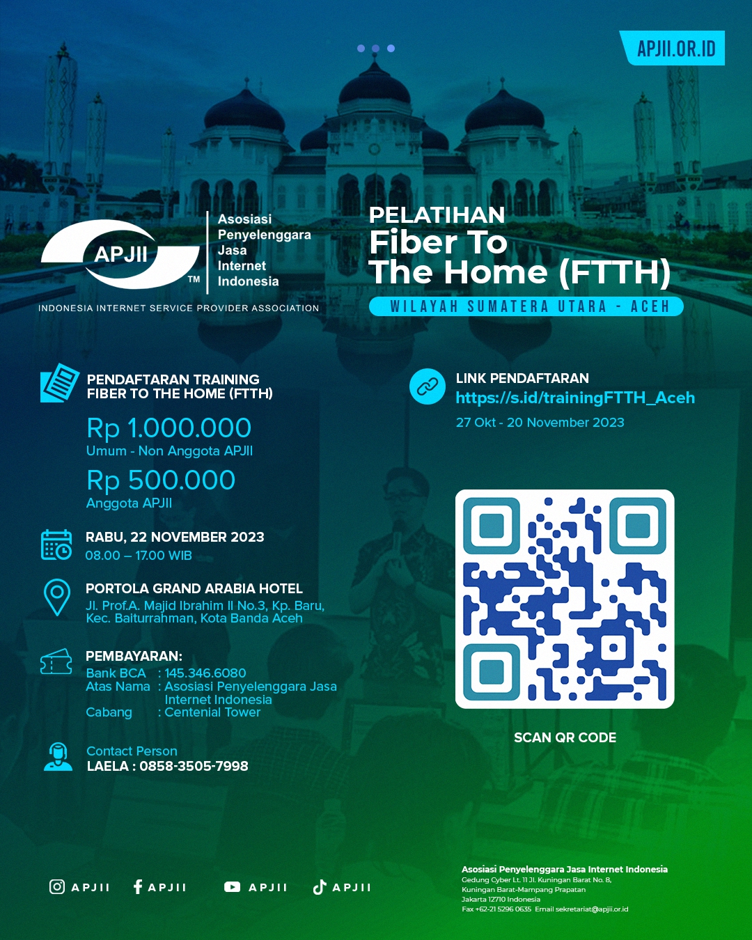 Pelatihan Fiber To The Home (FTTH) di Wilayah Sumatera Utara - Aceh